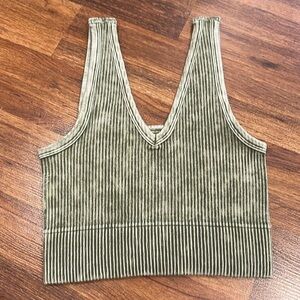 💠New Zenana Earthy Green Mineral Seamless Bra